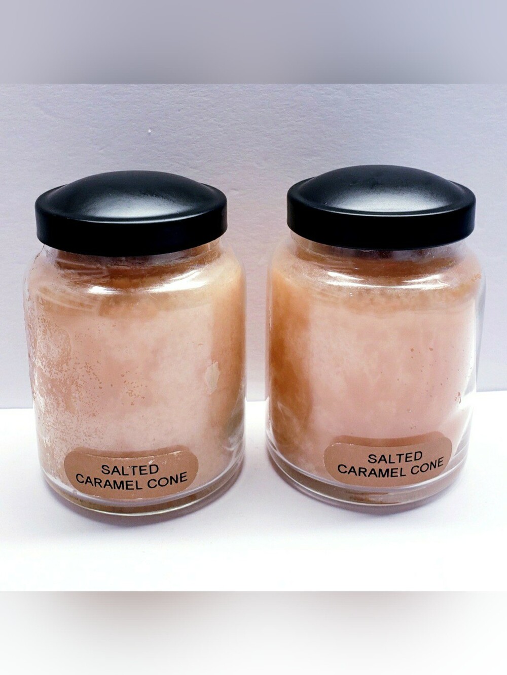 SALTED CARAMEL CONE -Cheerful Giver Strong Scented Candle, 6 oz (2 pcs)